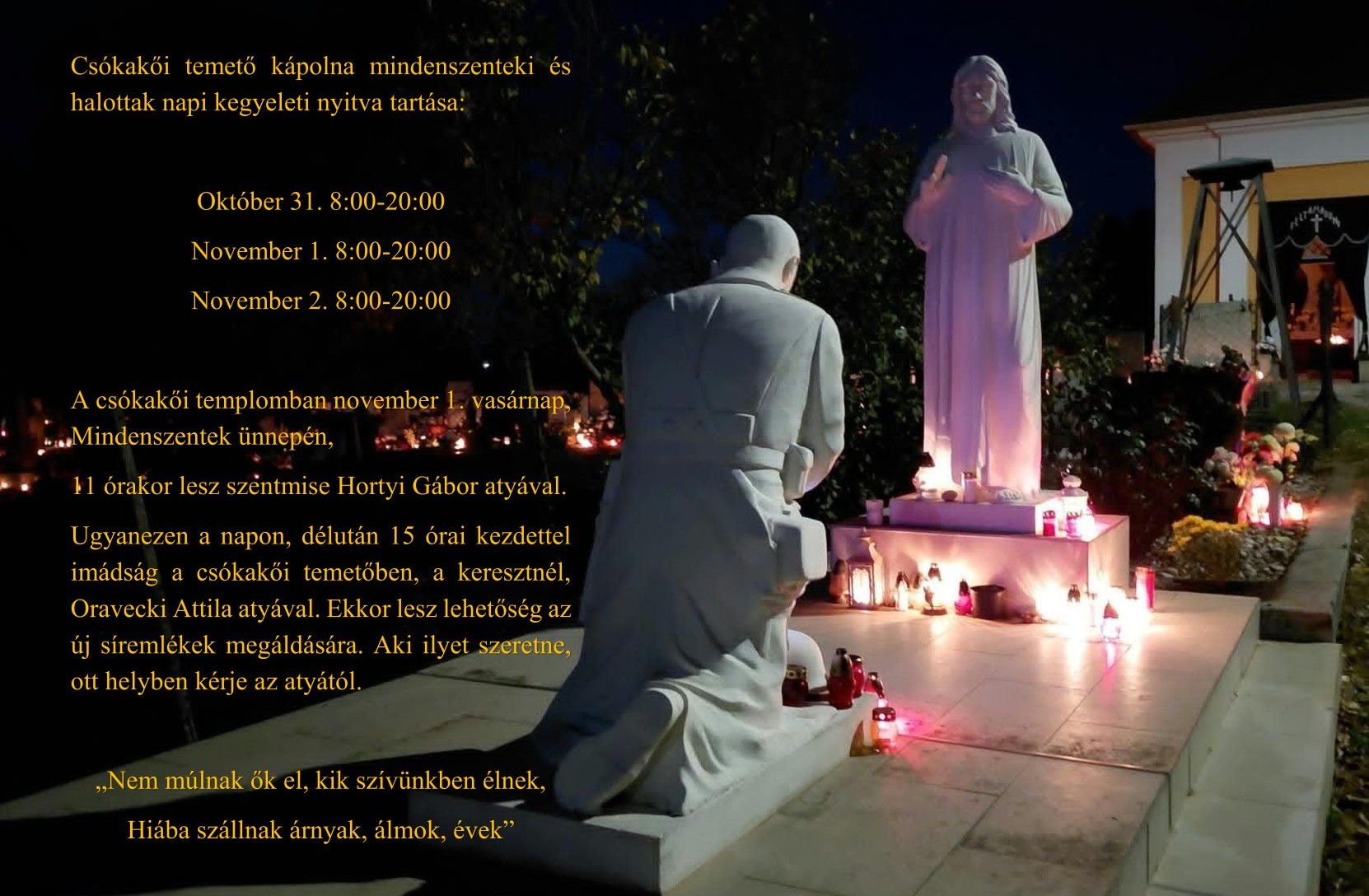 Temető mindenszentek nyitvatartás jó
